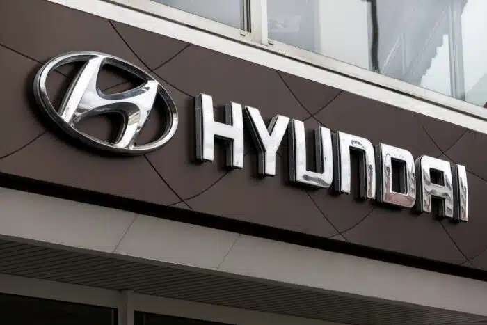 Photo of Hyundai sign.