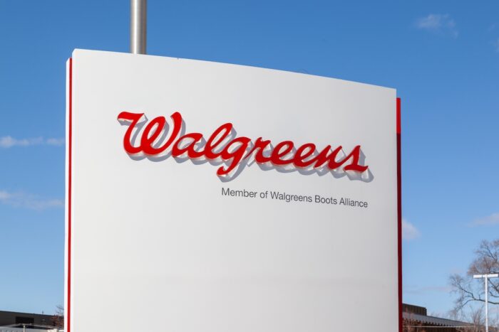 Walgreen's sign at their corporate headquarters in Deerfield, Illinois, USA.