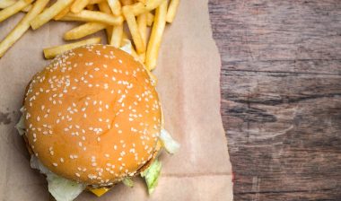 Photo of fast food burger.