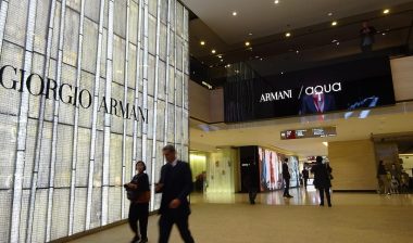 Exterior of a Giorgi Armani store in Hong Kong.