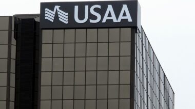 Exterior of a USAA building.