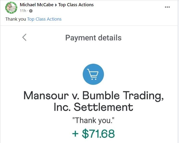 bumble class action lawsuit claim form Marceline Herndon