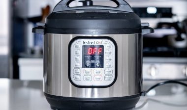 Instant pot on a kitchen countertop.