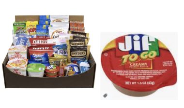 Photo of recalled Costco dorm room snack box product photo.