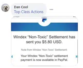 Windex FB 5-23-22 settlement payments
