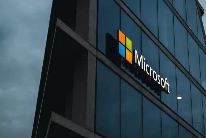 Glass panel exterior of a Microsoft building - biometric privacy