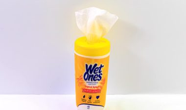 Product photo of Wet Ones antibacterial wipes.
