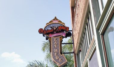 Santa Ana, California, United States - 07-22-2020: A sign for the restaurant and music venue known as Original Mike's.