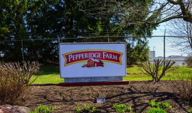 The Pepperidge Farm Sign at the entrance to the plant in Lancaster County, Pennsylvania.