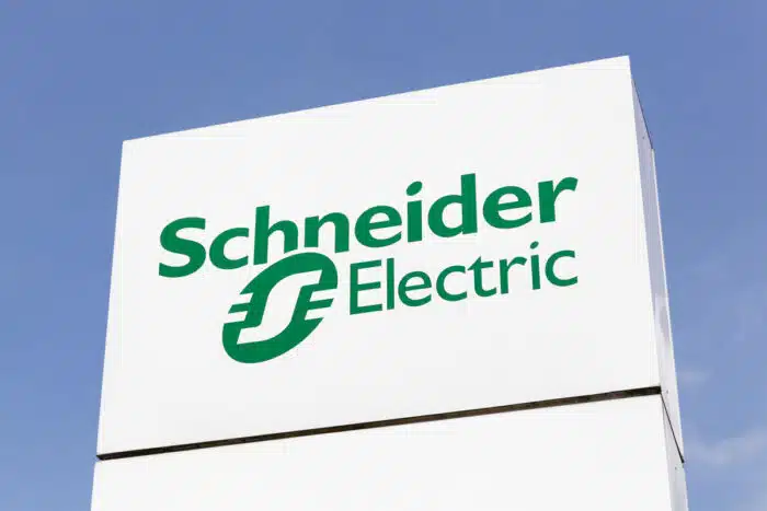 Schneider Electric logo on a panel.