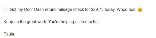 Door Dash 7-1-22 settlement checks