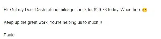 Door Dash 7-1-22 settlement checks