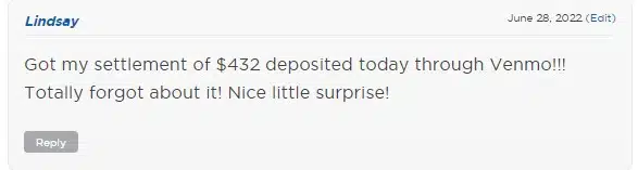 Door Dash site 6-28-22 settlement checks