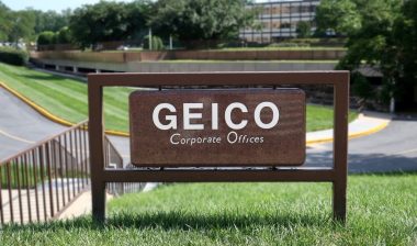 GEICO Government Employees Insurance Company - corporate offices headquarters sign.