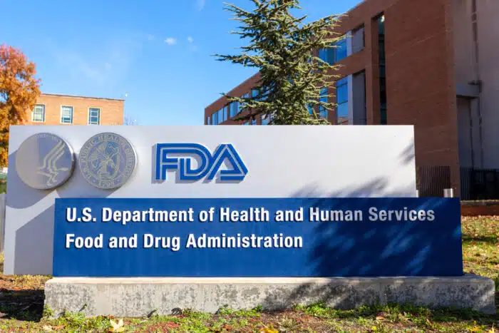 Exterior view of the headquarters of US Food and Drug Administration (FDA).