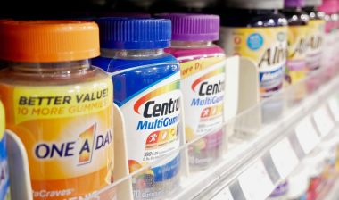One A Day, Centrum and Alive Multivitamins stocked on shelf at local Winco.