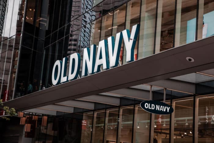 Exterior of an Old Navy store at Downtown Crossing in Boston, USA.