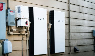 Tesla Powerwall Home battery storage connecting home energy storage with solar panels and powering the grid with a self sustaining future.