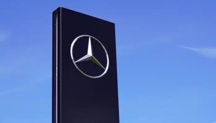 Mercedes Benz logo sign - mercedes-benz trim, burl walnut trim settlement 