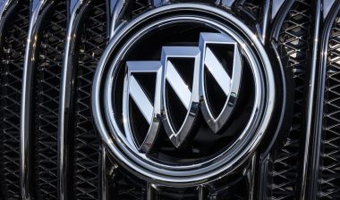 Close up of Buick emblem.