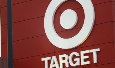 Target Corporation corporate logo on retail department store.