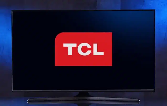 Flat-screen TV set displaying logo of TCL Corp. - tcl class action lawsuit