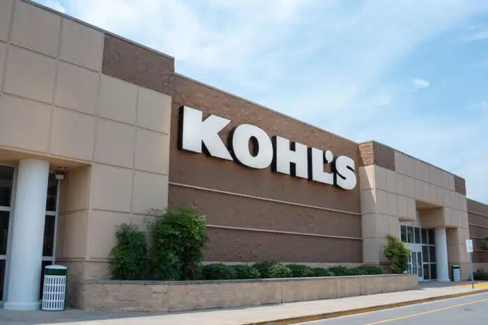 Kohl's retail department store exterior sign above the entrance.