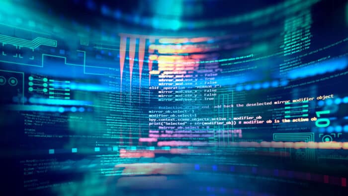 Programming code abstract technology background of software developer and computer script - Solana hack, cryptocurrency theft