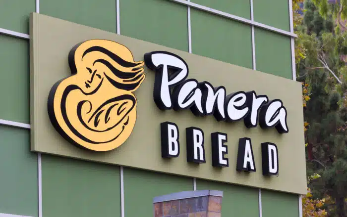 Panera Bread restaurant exterior.