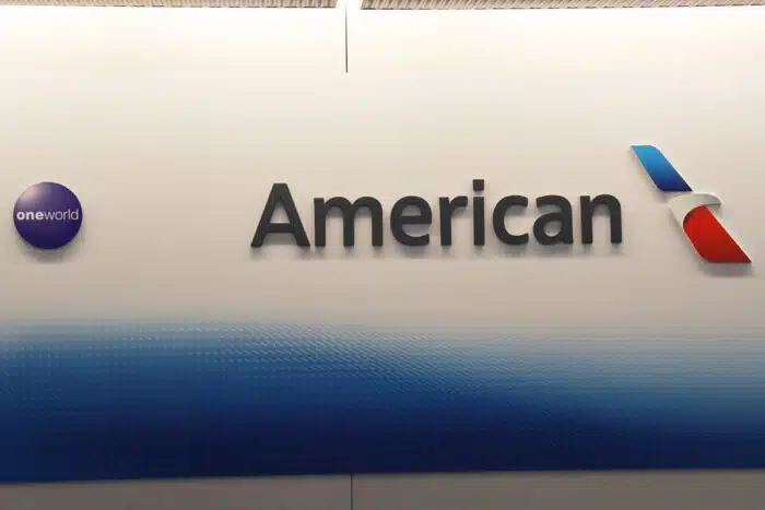 American Airlines gate at O'Hare International Airport in Chicago.