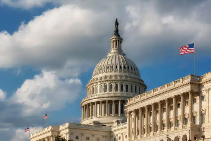 The United States Capitol building at sunset, Washington DC, USA - health care data privacy