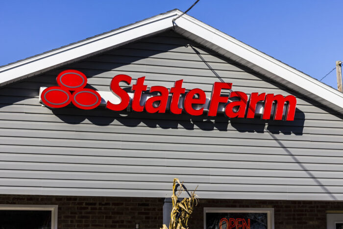 State Farm Insurance Agent Location against a blue sky.