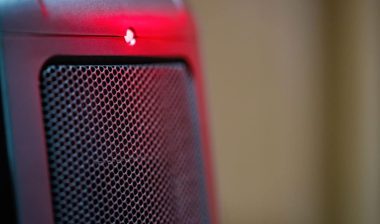 Close up of an electric space heater.