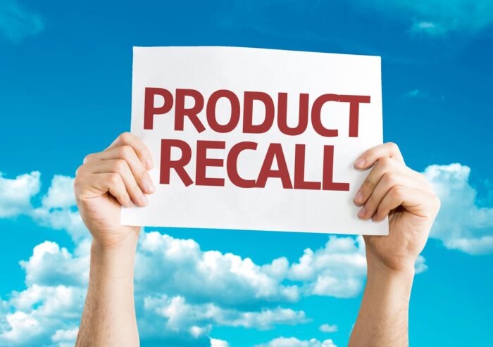 Product Recall card with sky background