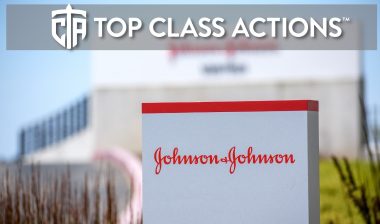 Johnson and Johnson sign, logo at an American multinational corporation office. Facing a lawsuit about their Neutrogena sunscreen