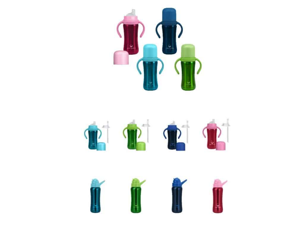 Product photo of recalled cups and bottles - Green Sprouts recall
