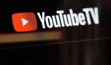 Close up of the YouTube TV logo.