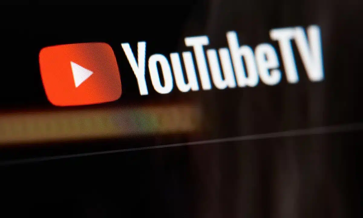Close up of the YouTube TV logo.