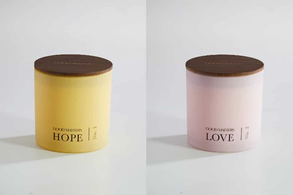 Product photo of Good Matters recalled candles.