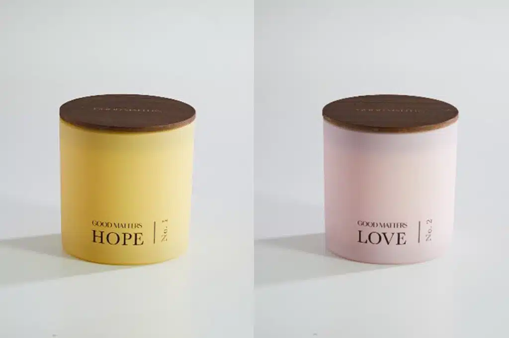 Product photo of Good Matters recalled candles.
