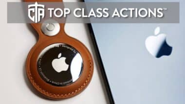 Apple AirTag next to iPhone