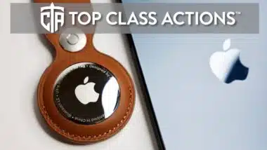 Apple AirTag next to iPhone