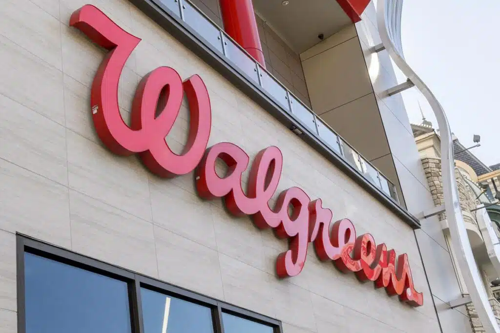 Close up of Walgreens signage - Walgreens class action