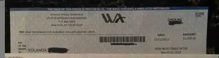 Volusion Data Breach check 1-5-23 class action settlement payments