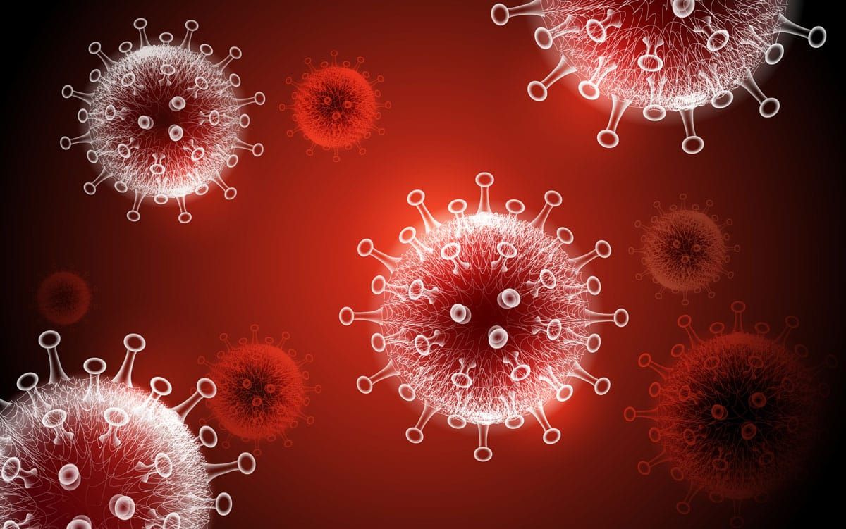Rendering of COVID cells.