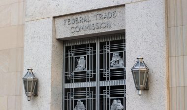 One of the entrances to the Federal Trade Commission Building in Washington, DC.