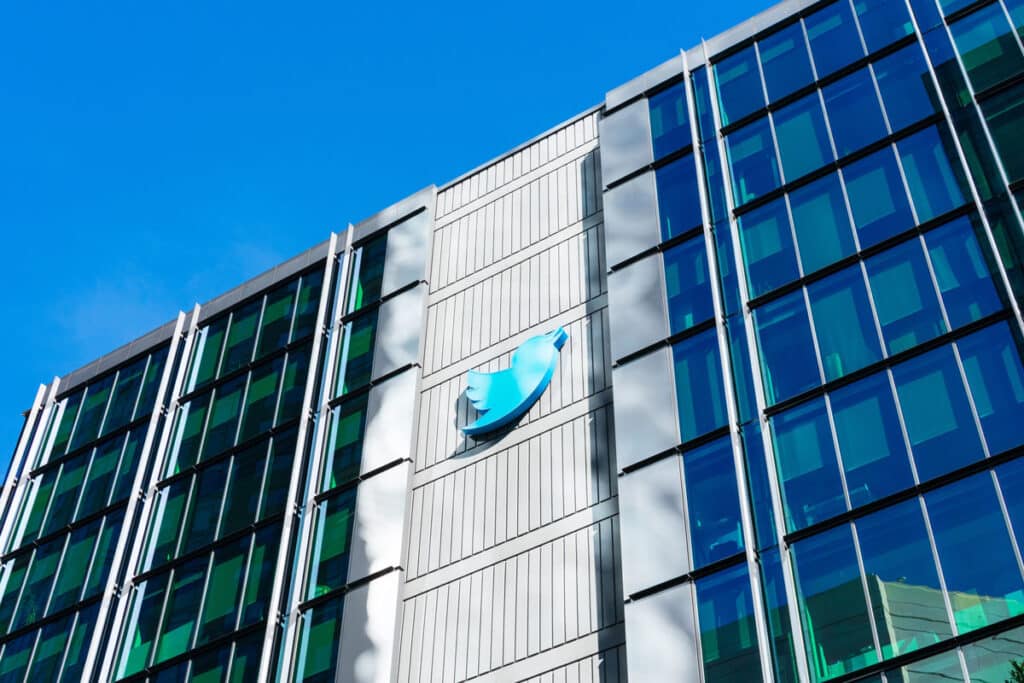 Exterior of Twitter headquarters.