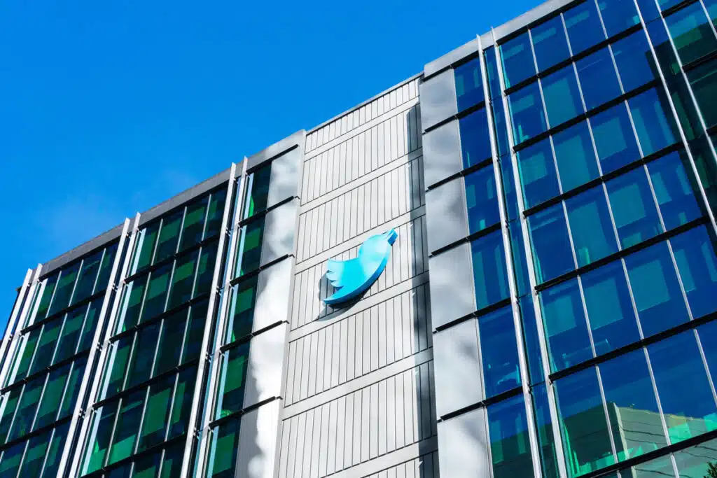 Exterior of Twitter headquarters.