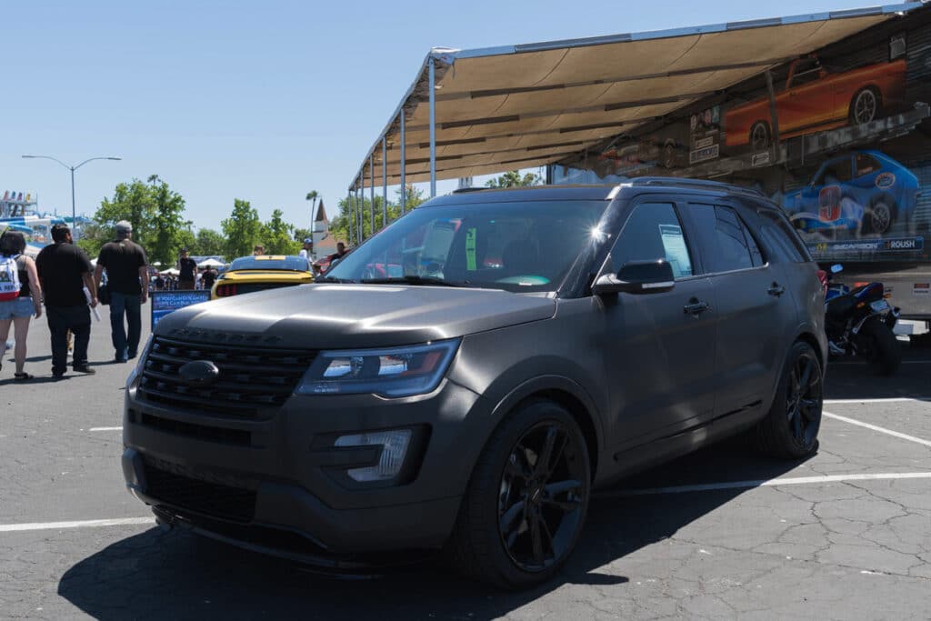 A 2017 black Ford Explorer - No Ford SUV recall