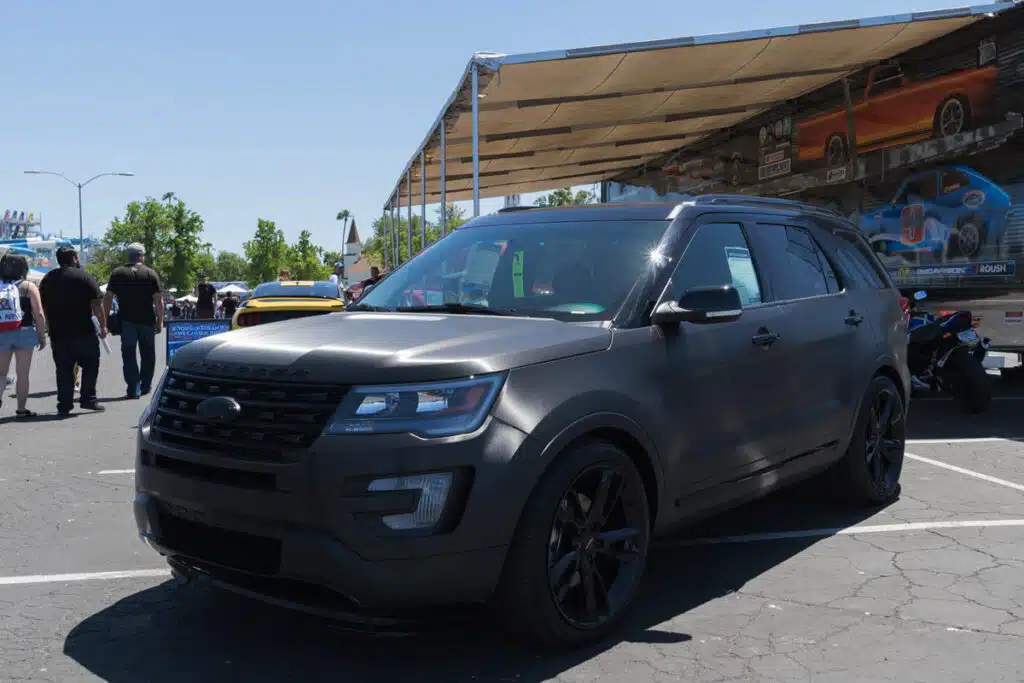 A 2017 black Ford Explorer - No Ford SUV recall 